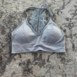 Alyce intimates seamless light blue bralette with lace